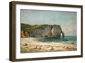 The Sea-Arch at Etretat, 1869-Gustave Courbet-Framed Giclee Print