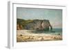 The Sea-Arch at Etretat, 1869-Gustave Courbet-Framed Giclee Print