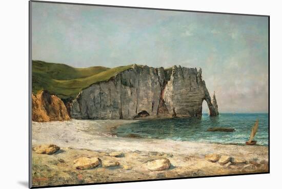 The Sea-Arch at Etretat, 1869-Gustave Courbet-Mounted Giclee Print