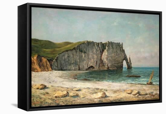 The Sea-Arch at Etretat, 1869-Gustave Courbet-Framed Stretched Canvas