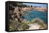 The Sea at Costa Paradiso, Sardinia, Italy, Mediterranean-Ethel Davies-Framed Stretched Canvas