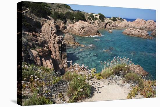 The Sea at Costa Paradiso, Sardinia, Italy, Mediterranean-Ethel Davies-Stretched Canvas
