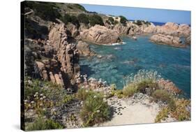 The Sea at Costa Paradiso, Sardinia, Italy, Mediterranean-Ethel Davies-Stretched Canvas