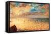 The Sea at Dieppe-Eugene Delacroix-Framed Stretched Canvas