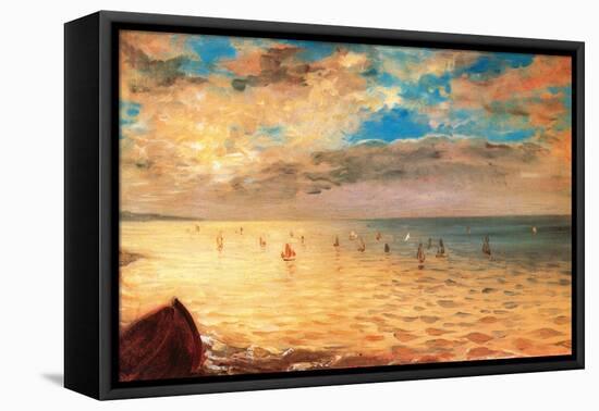 The Sea at Dieppe-Eugene Delacroix-Framed Stretched Canvas