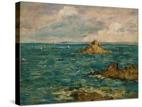 The Sea at Douarnenez, 1897-Eugene Louis Boudin-Stretched Canvas