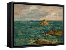 The Sea at Douarnenez, 1897-Eugene Louis Boudin-Framed Stretched Canvas