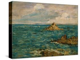 The Sea at Douarnenez, 1897-Eugene Louis Boudin-Stretched Canvas