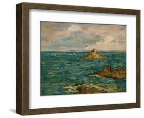 The Sea at Douarnenez, 1897-Eugene Louis Boudin-Framed Giclee Print