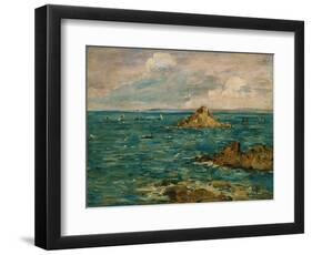 The Sea at Douarnenez, 1897-Eugene Louis Boudin-Framed Giclee Print