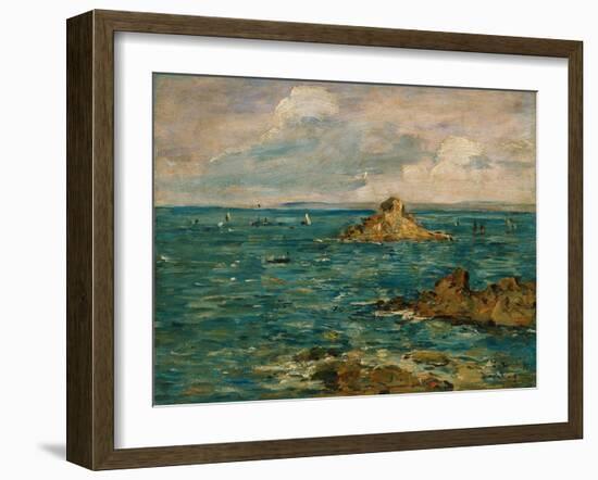 The Sea at Douarnenez, 1897-Eugene Louis Boudin-Framed Giclee Print