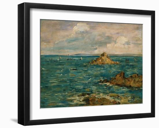 The Sea at Douarnenez, 1897-Eugene Louis Boudin-Framed Giclee Print