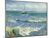 The Sea at Les Saintes-Maries-de-la-Mer, 1888-Vincent van Gogh-Mounted Giclee Print