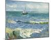 The Sea at Les Saintes-Maries-de-la-Mer, 1888-Vincent van Gogh-Mounted Giclee Print