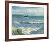 The Sea at Les Saintes-Maries-de-la-Mer, 1888-Vincent van Gogh-Framed Giclee Print