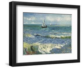 The Sea at Les Saintes-Maries-de-la-Mer, 1888-Vincent van Gogh-Framed Art Print