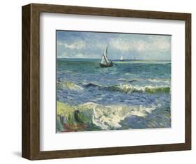 The Sea at Les Saintes-Maries-de-la-Mer, 1888-Vincent van Gogh-Framed Art Print