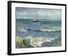 The Sea at Les Saintes-Maries-de-la-Mer, 1888-Vincent van Gogh-Framed Art Print