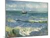 The Sea at Les Saintes-Maries-de-la-Mer, 1888-Vincent van Gogh-Mounted Art Print