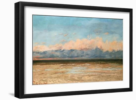 The Sea at Palavas, 1870-Gustave Courbet-Framed Giclee Print