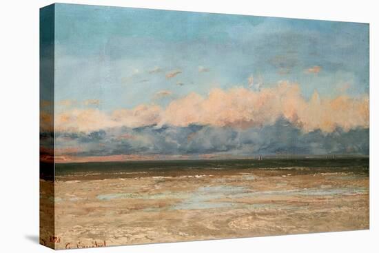 The Sea at Palavas-Gustave Courbet-Stretched Canvas