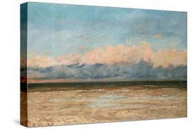 The Sea at Palavas-Gustave Courbet-Stretched Canvas