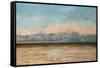 The Sea at Palavas-Gustave Courbet-Framed Stretched Canvas