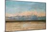 The Sea at Palavas-Gustave Courbet-Mounted Giclee Print