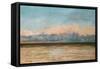 The Sea at Palavas-Gustave Courbet-Framed Stretched Canvas