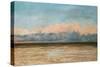 The Sea at Palavas-Gustave Courbet-Stretched Canvas