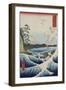 The Sea at Satta in Suruga Province-Ando Hiroshige-Framed Giclee Print