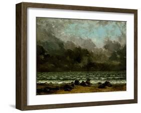 The Sea, c.1865-Gustave Courbet-Framed Giclee Print