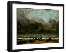 The Sea, c.1865-Gustave Courbet-Framed Giclee Print