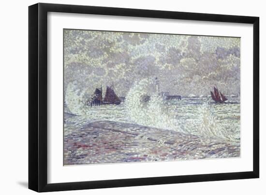 The Sea During Equinox, Boulogne-Sur-Mer, 1900-Eugène Boudin-Framed Giclee Print