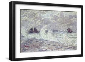 The Sea During Equinox, Boulogne-Sur-Mer, 1900-Eugène Boudin-Framed Giclee Print