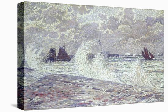 The Sea During Equinox, Boulogne-Sur-Mer, 1900-Theo van Rysselberghe-Stretched Canvas