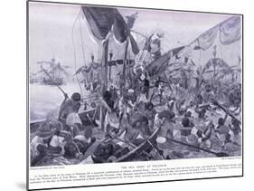 The Sea Fight at Pelusium, C.1920-Henry Charles Seppings Wright-Mounted Giclee Print