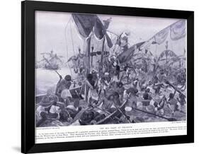 The Sea Fight at Pelusium, C.1920-Henry Charles Seppings Wright-Framed Giclee Print