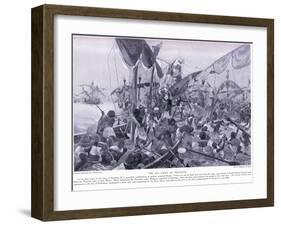 The Sea Fight at Pelusium, C.1920-Henry Charles Seppings Wright-Framed Giclee Print