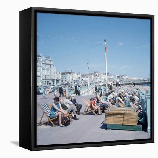 The Sea Front at Brighton 1st June 1968-Library-Framed Stretched Canvas