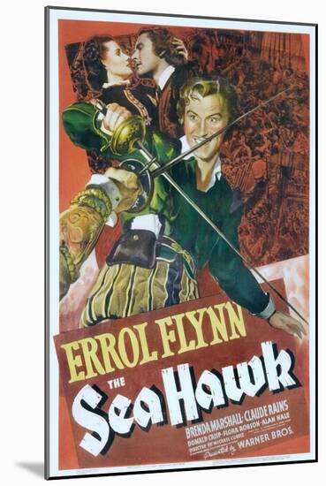 The Sea Hawk, Brenda Marshall, Errol Flynn, 1940-null-Mounted Art Print