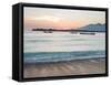 The Sea Laps Up on the Sand in Gili Trawangan at Sunrise-Alex Saberi-Framed Stretched Canvas