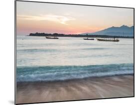 The Sea Laps Up on the Sand in Gili Trawangan at Sunrise-Alex Saberi-Mounted Photographic Print