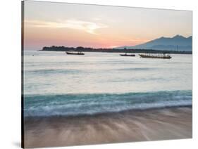 The Sea Laps Up on the Sand in Gili Trawangan at Sunrise-Alex Saberi-Stretched Canvas