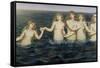 The Sea Maidens, 1885-86-Evelyn De Morgan-Framed Stretched Canvas