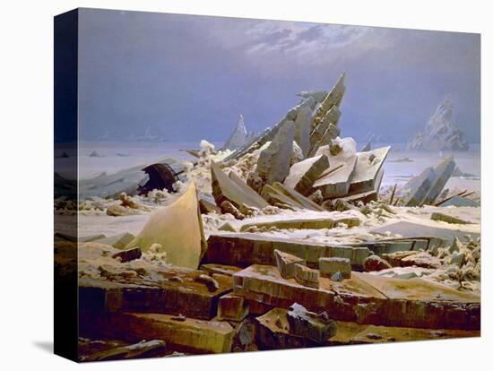 The Sea of Ice, C. 1823-1824-Caspar David Friedrich-Stretched Canvas