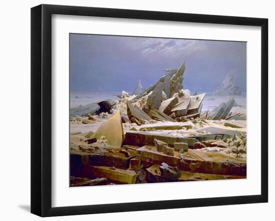 The Sea of Ice, C. 1823-1824-Caspar David Friedrich-Framed Premium Giclee Print