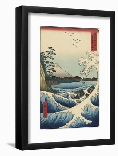 The Sea off Satta in Suruga Province (Suruga Satta kaij?), 1858-Ando Hiroshige-Framed Art Print