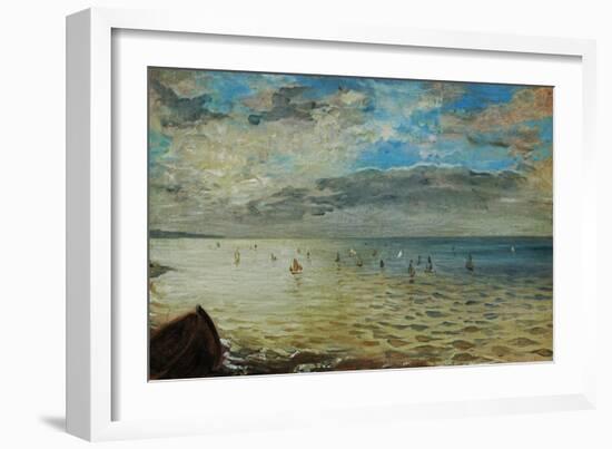 The Sea Seen from Dieppe, Ca-Eugene Delacroix-Framed Giclee Print