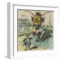 The Sea-Serpent Season Upon Us Again-Frederick Burr Opper-Framed Art Print